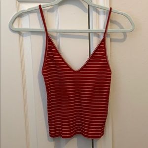 Brandy Melville red&white top